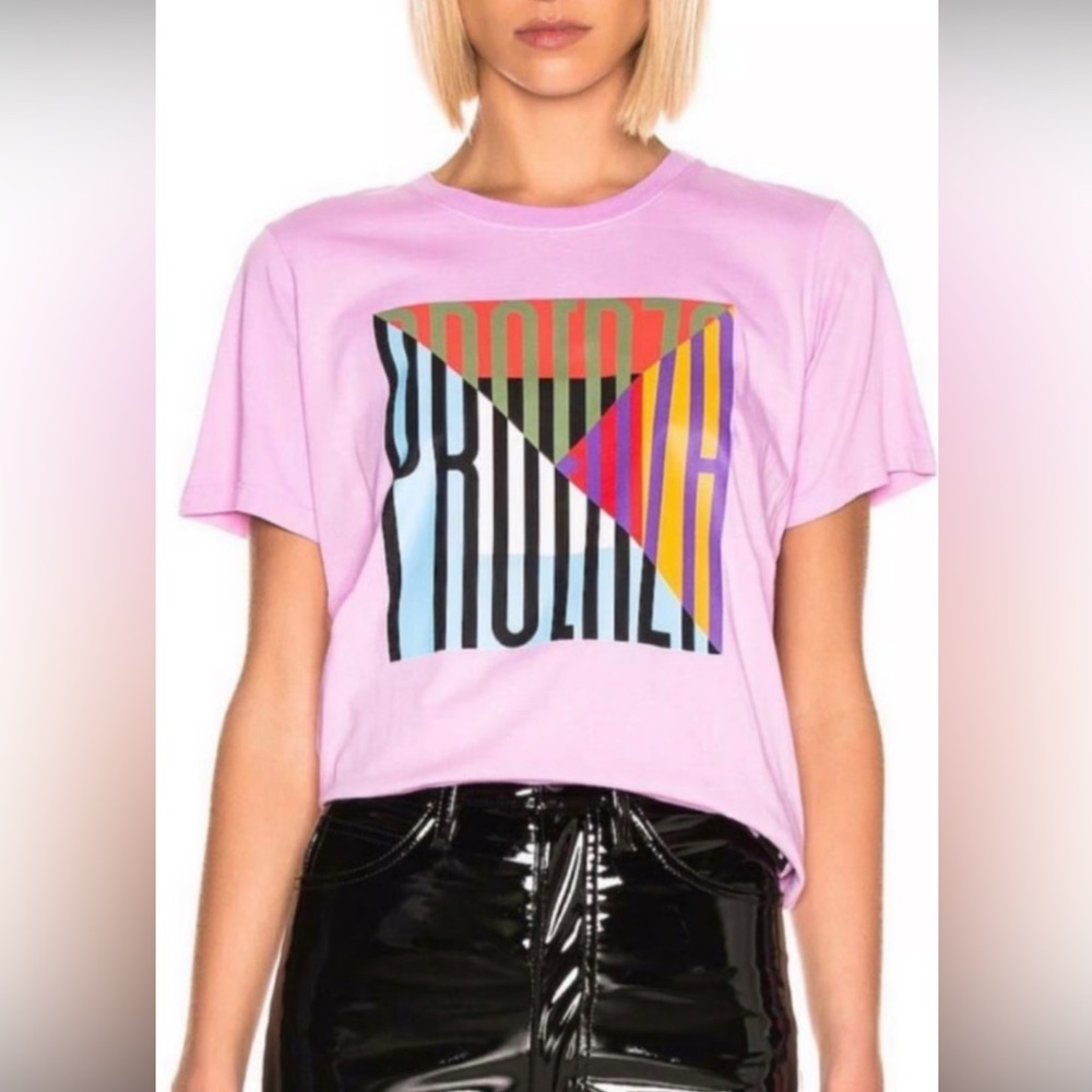Proenza Schouler White Label Logo Printed T-Shirt.